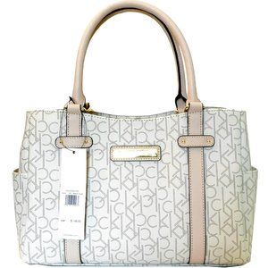 CALVIN KLEIN LOGO WOMEN'S SATCHEL HANDBAG TOTE